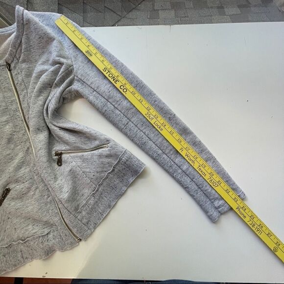 Anthropologie Drew Zip‎ Up Knit Jacket with Raw Edges - Medium - Picture 7 of 10